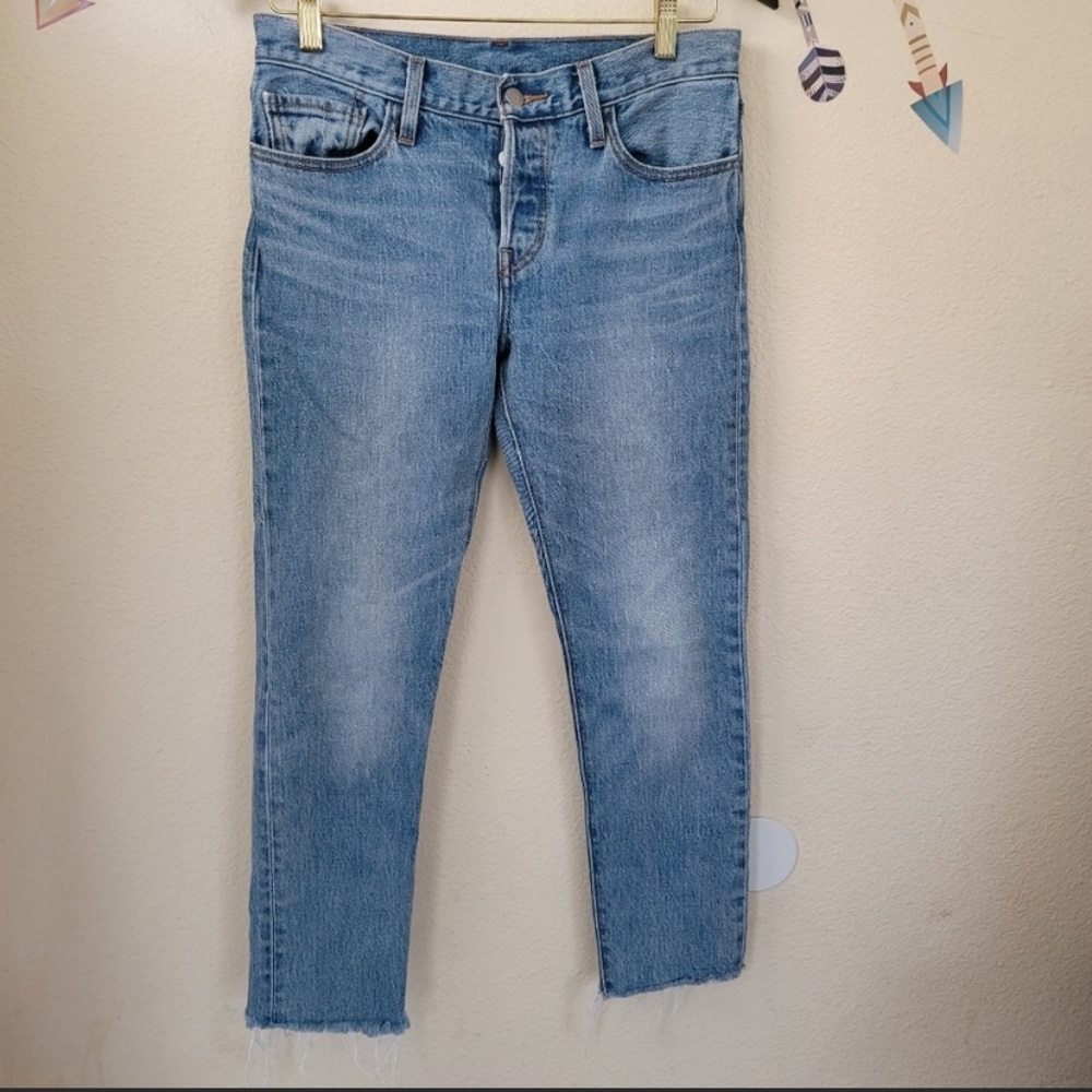Levi’s 501 raw hem jeans